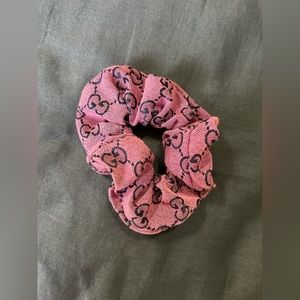 Gucci Pink and Black Hair Scrunchie